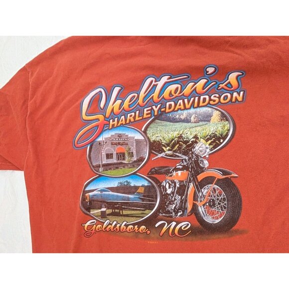 2004 Harley Davidson T Shirt Size XL Harley Davidson Shop Orange Goldsboro NC - Picture 4 of 16